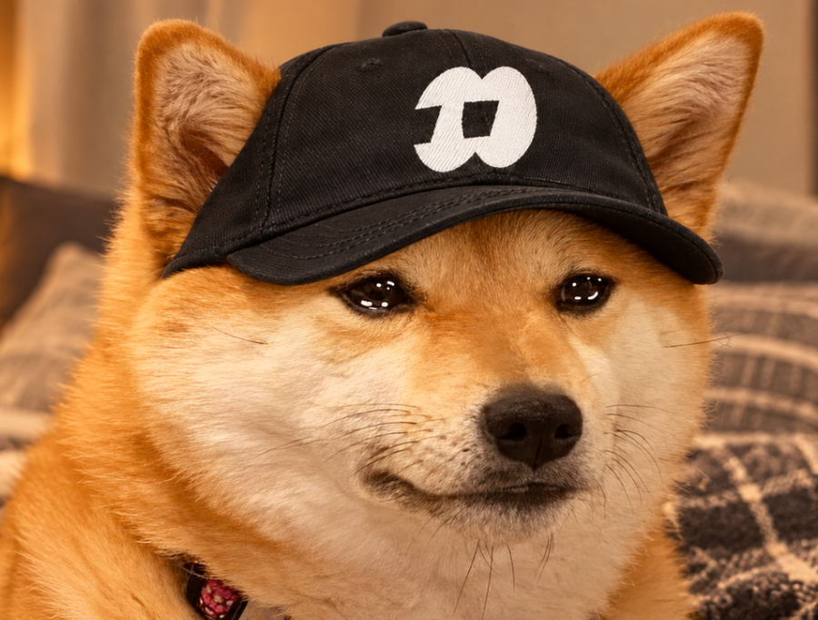 Close cropped face of FOMO Inu